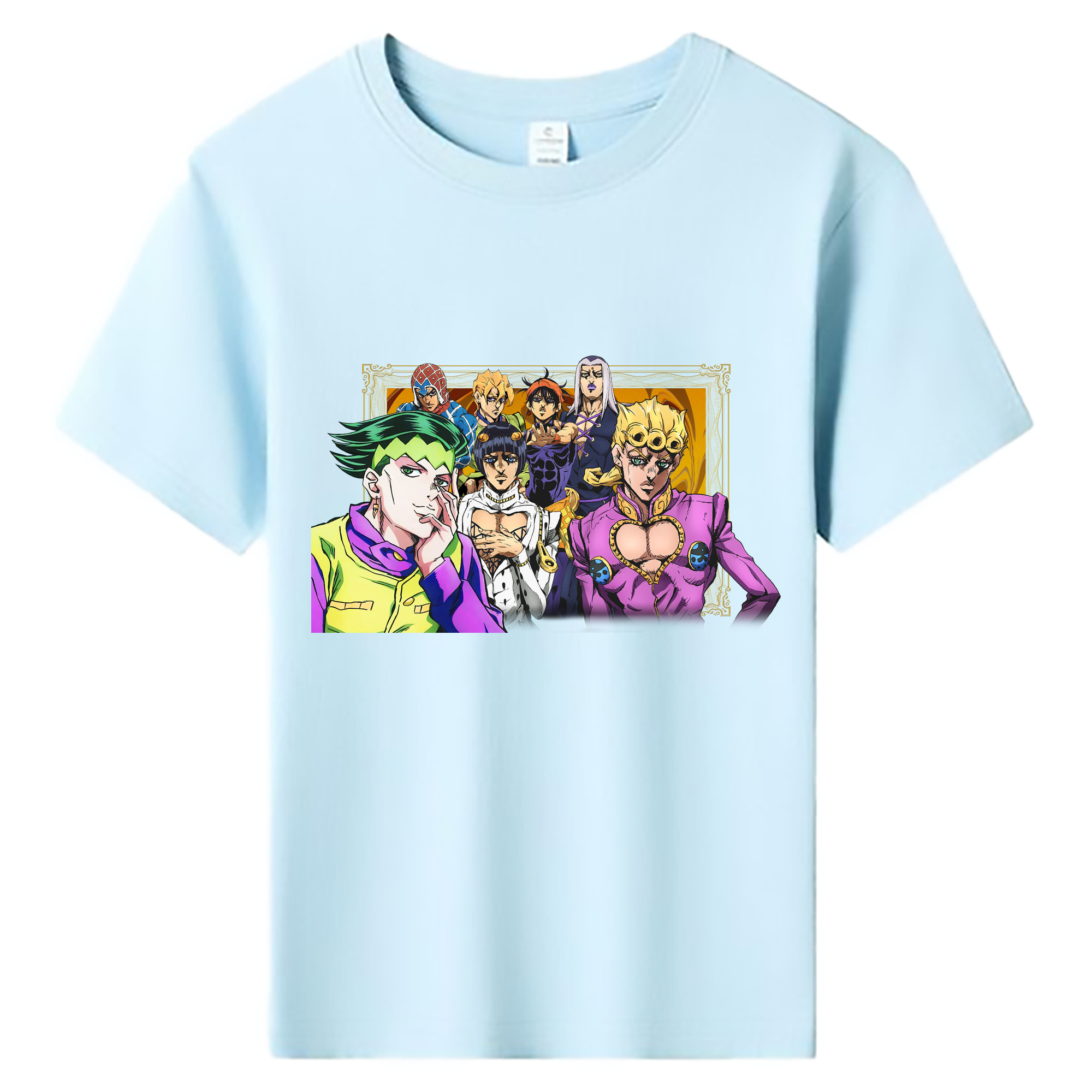 （画像用） ジョジョの奇妙な冒険 ジョルノ?ジョバァーナ JoJo's Bizarre Adventure Giorno Giovanna 綿100％キッズTシャツ（フロントプリント）